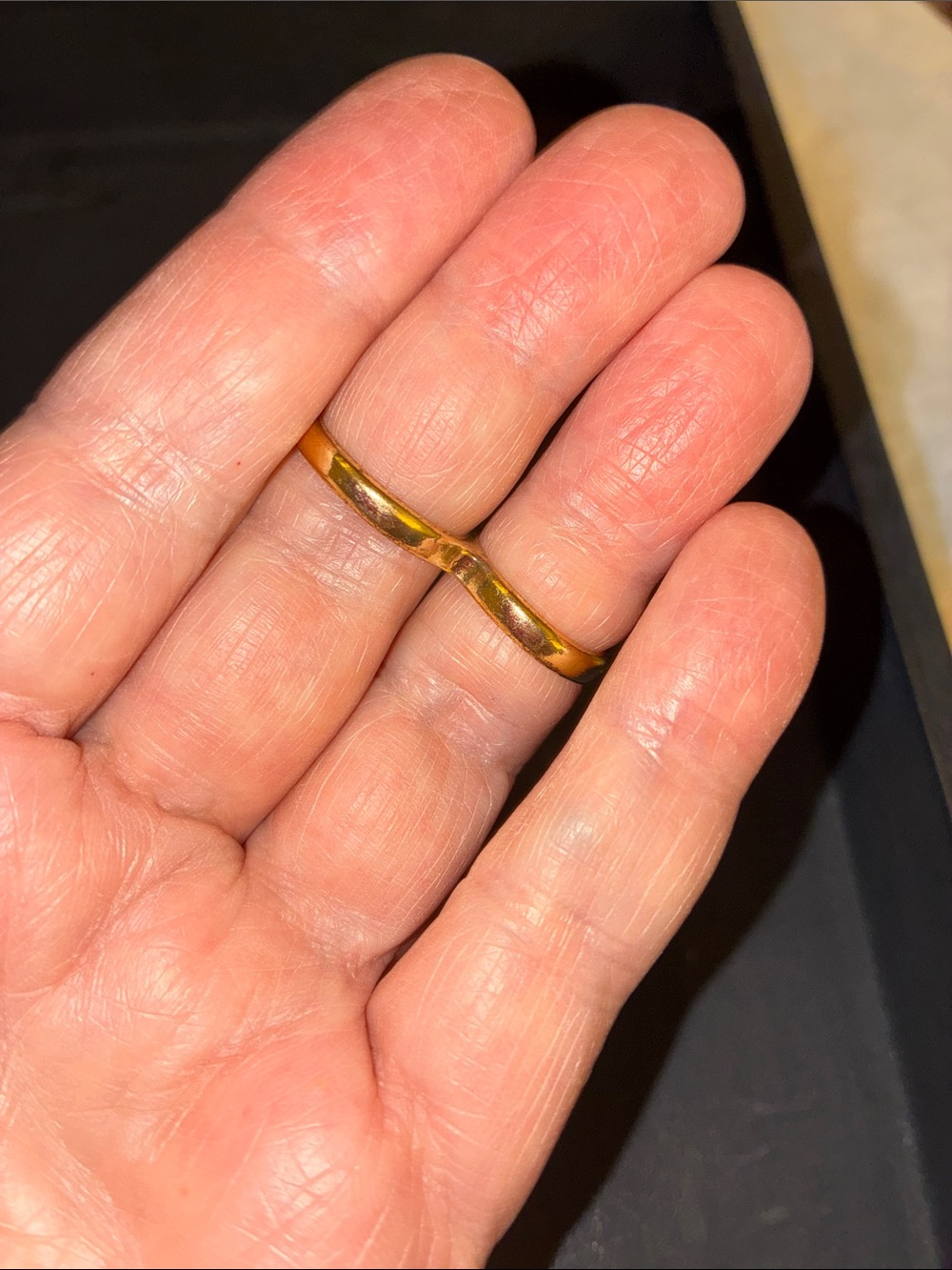 Double Rings with Light Green Enamel Inlay - Picture 2 of 9